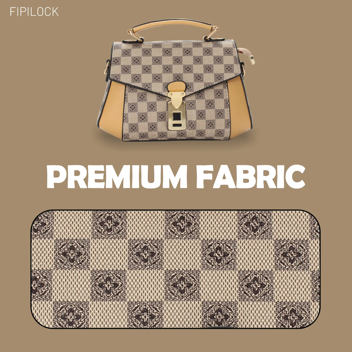 Shoulder Bag for Woman Crossbody Handbag Leather for Women with Smart Fingerprint Unlock Fashion Office Female Real