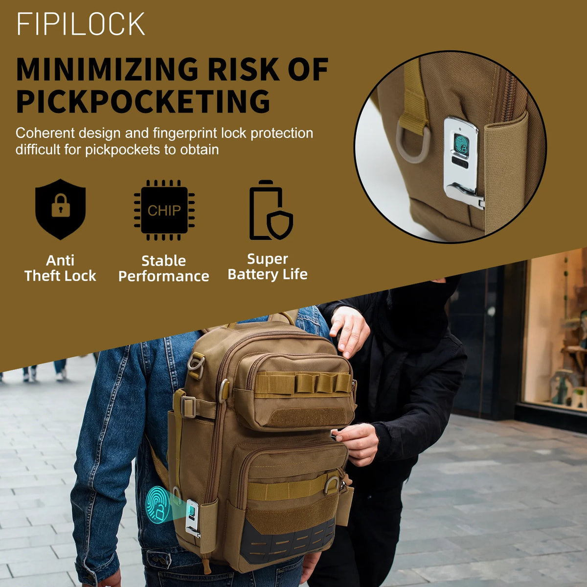 Travel Backpack School Bag with Fingerprint Unlock Suitable for Anti-Theft and Anti-Burglarycabin Bags Laptop Business
