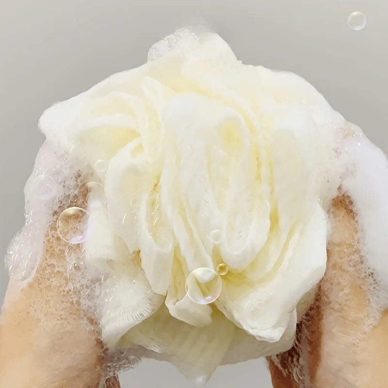 Soft Loofah Sponge Bath Ball 2-In-1 Exfoliating Shower Ball with Soap Dispenser for Men and Women