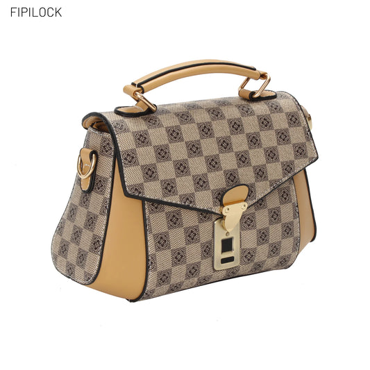 Shoulder Bag for Woman Crossbody Handbag Leather for Women with Smart Fingerprint Unlock Fashion Office Female Real