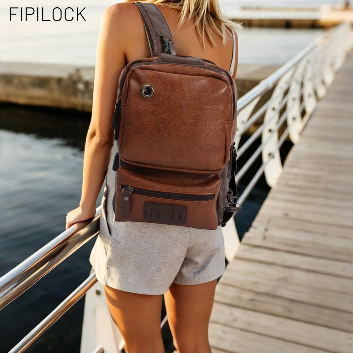 Fashion Casual Crossbody Bag Men'S Shoulder Bag Ith Smart Fingerprint Unlock Diagonal Backpack Messenger Phone Bag Boy
