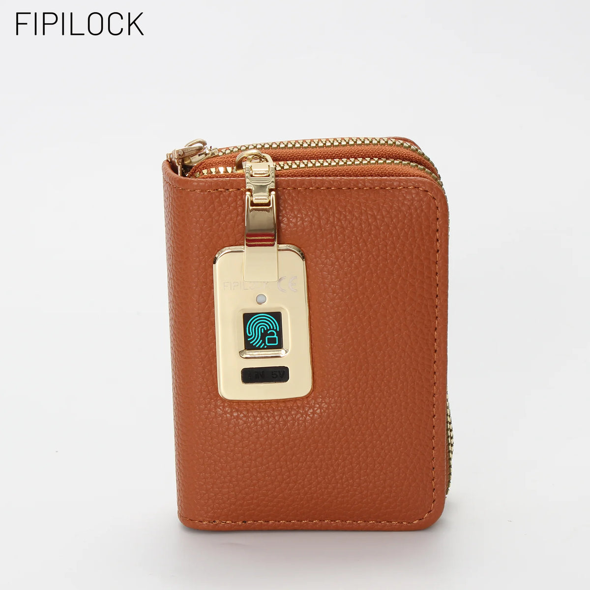 Wallet Card for Women and Men with Smart Fingerprint Unlock Anti-Theft and Anti-Burglary Coin Purse Tote Bag Closure Wi
