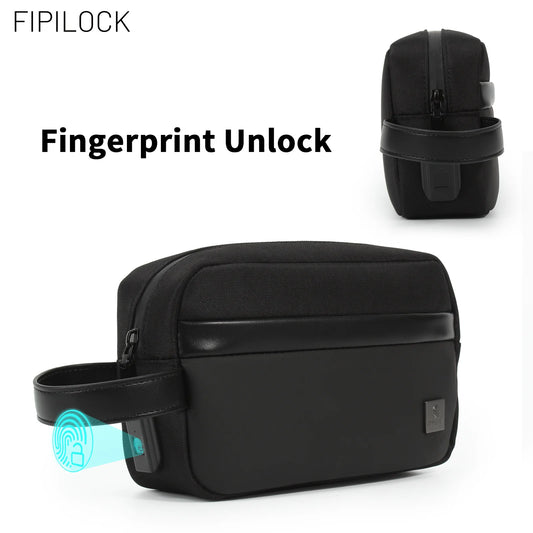 Smart Fingerprint Unlock Anti-Theft Clutch Bag for Women and Men - Versatile Handbag and Wristlet for Credit Cards and Mobile Phones